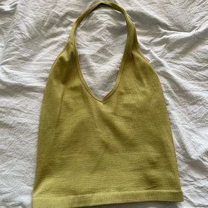 Green halter top